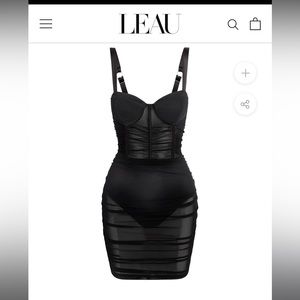 LEAU MIAMI MESH MINI DRESS